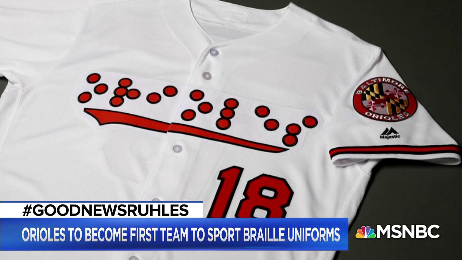 Baltimore Orioles feature braille letters on jerseys