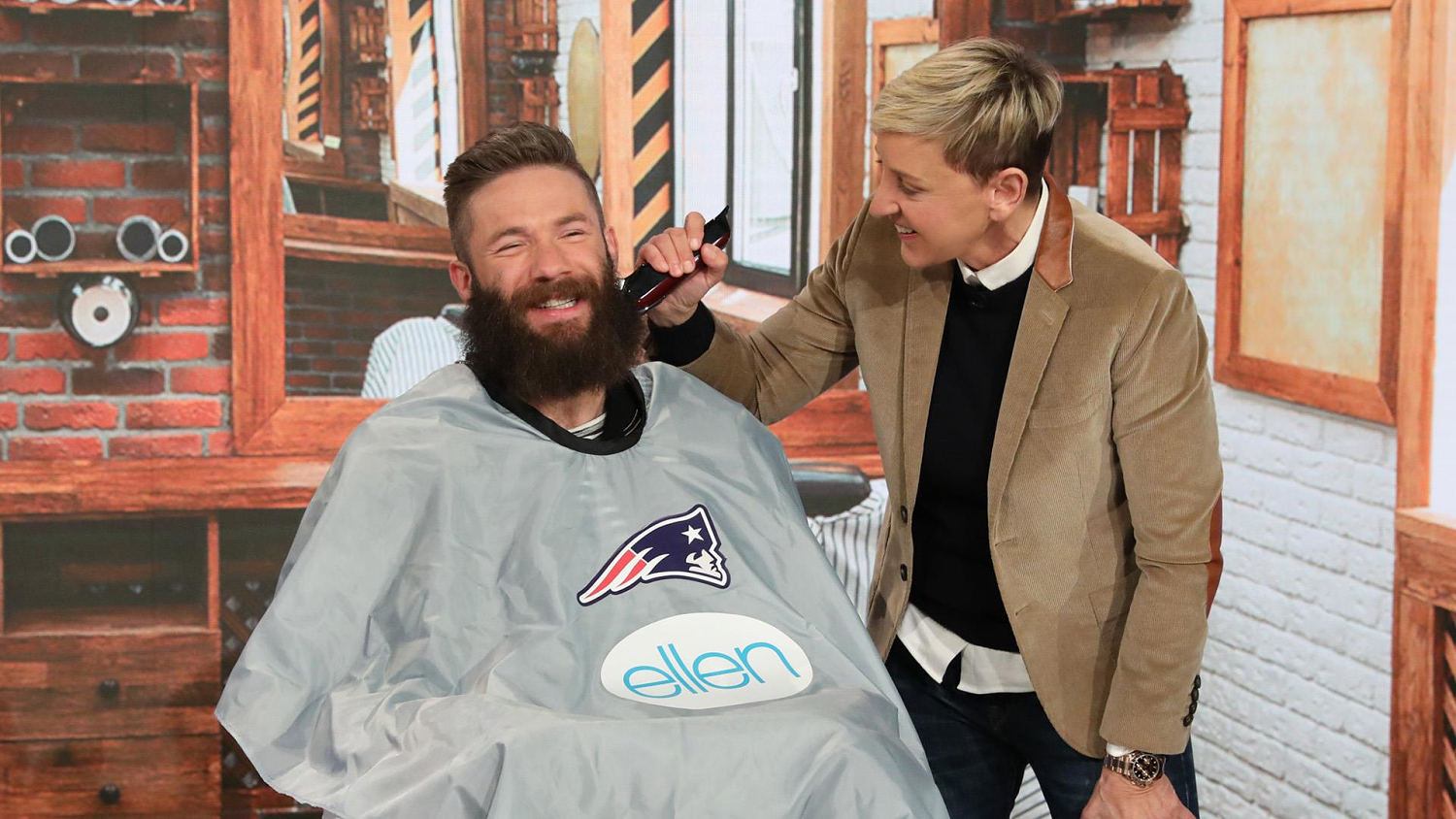 The Randy Report: Ellen Really Wants To Shave Super Bowl MVP Julian  Edelman's Beard