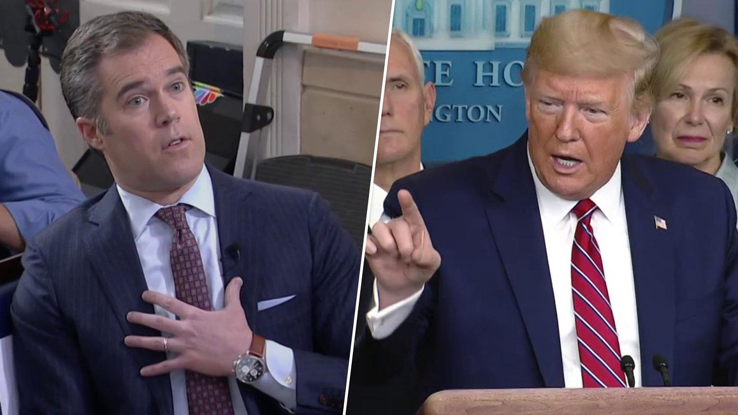 Trump berates NBC s Peter Alexander over coronavirus question