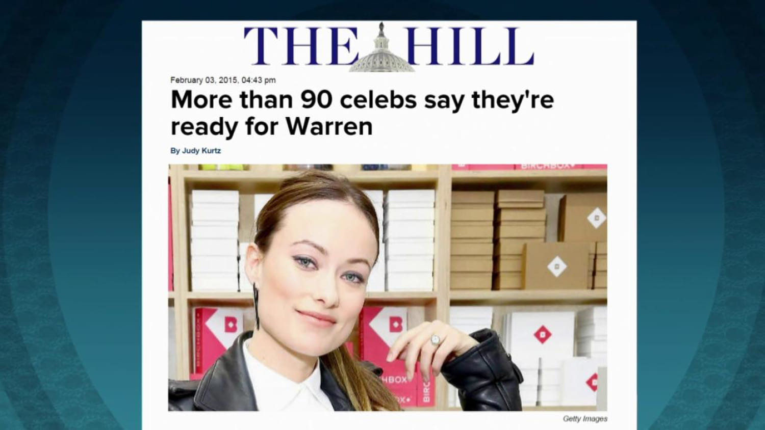 Celebs ready for Warren for 2016