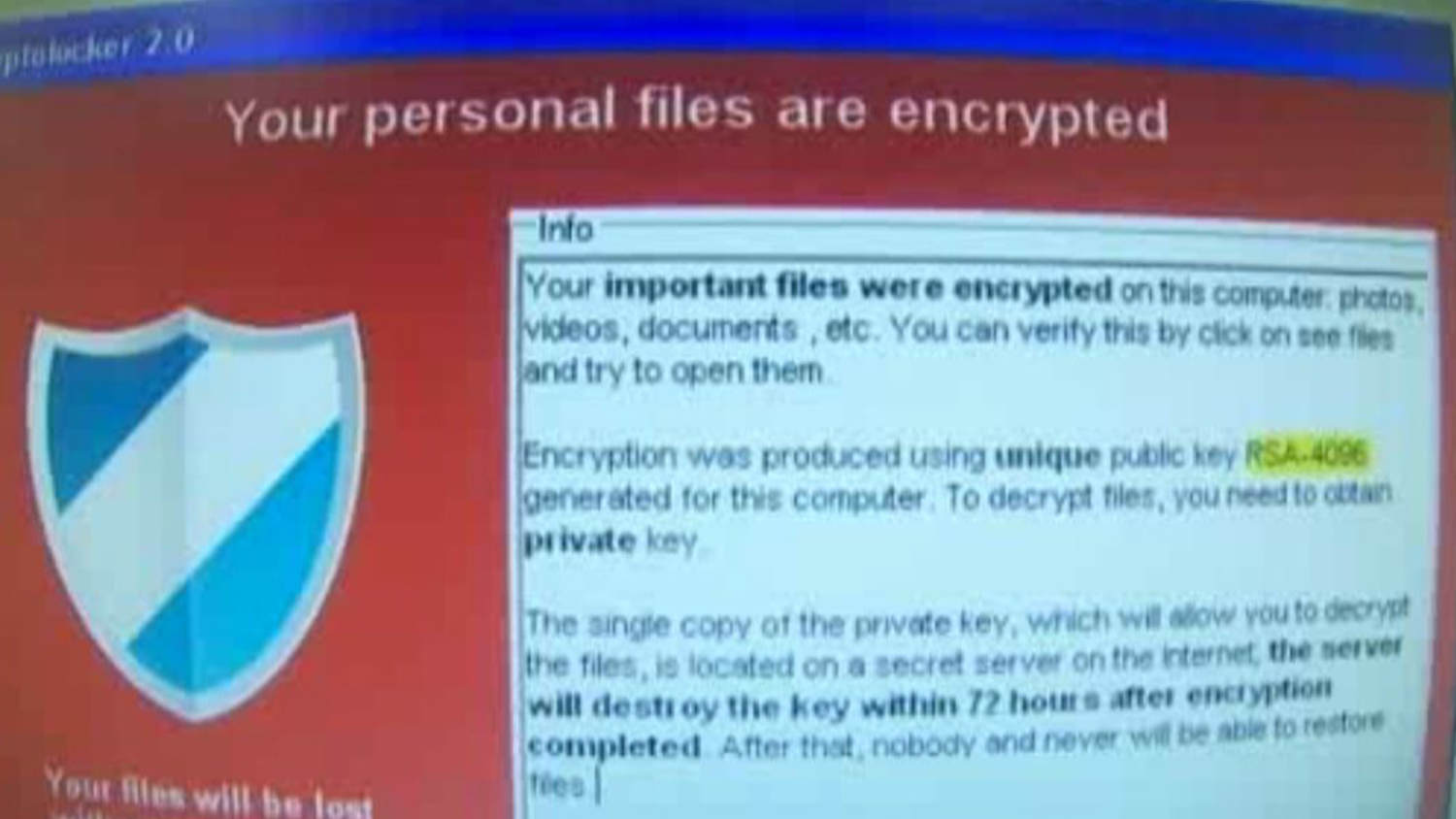 Cryptolocker Virus Hijacks Personal Data for Ransom