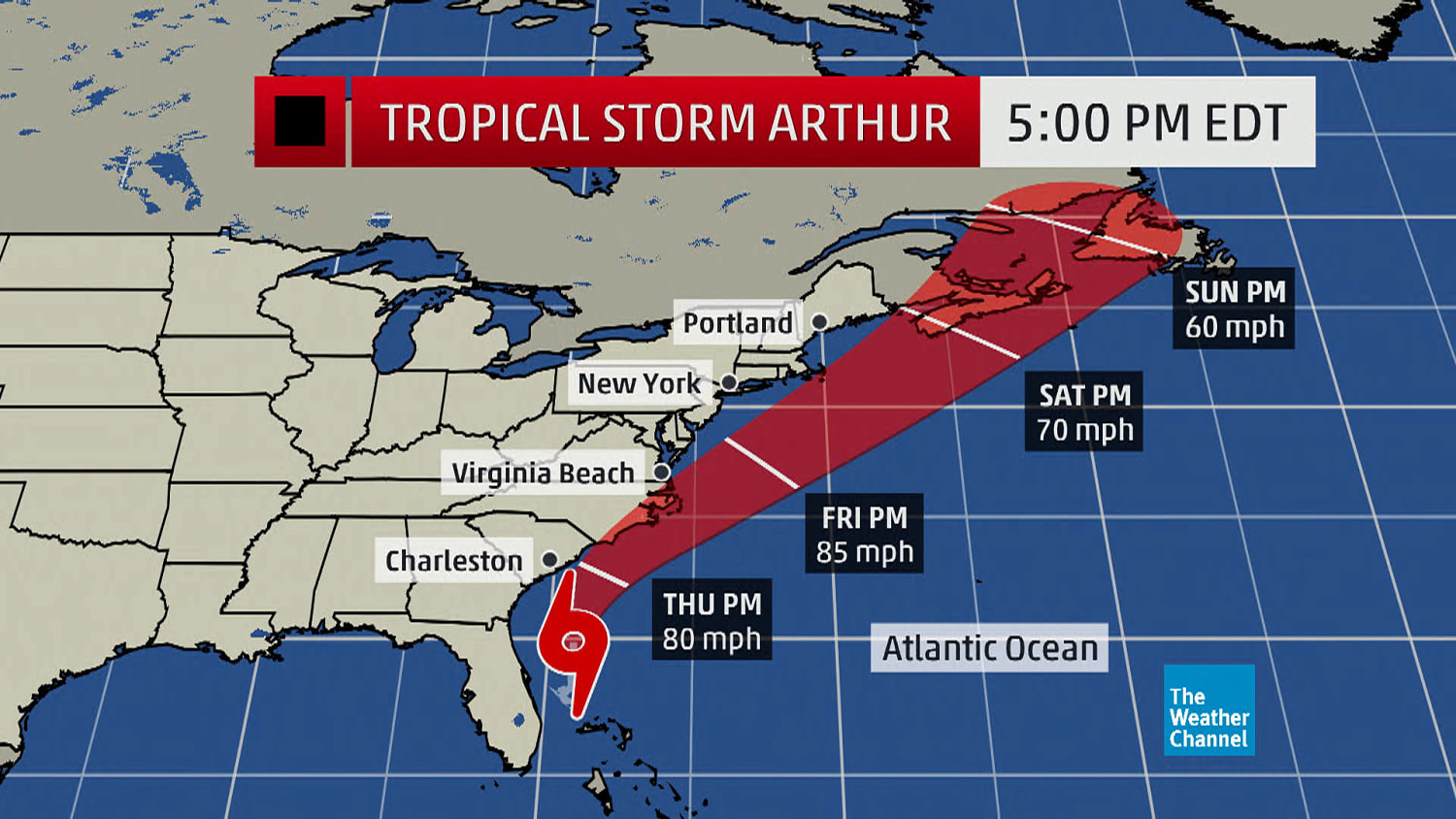 Furacao Arthur Satelite Tropical Storm Warning In North Carolina Ahead