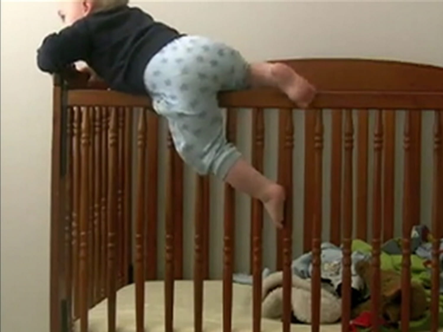 Crib escape caught on tape