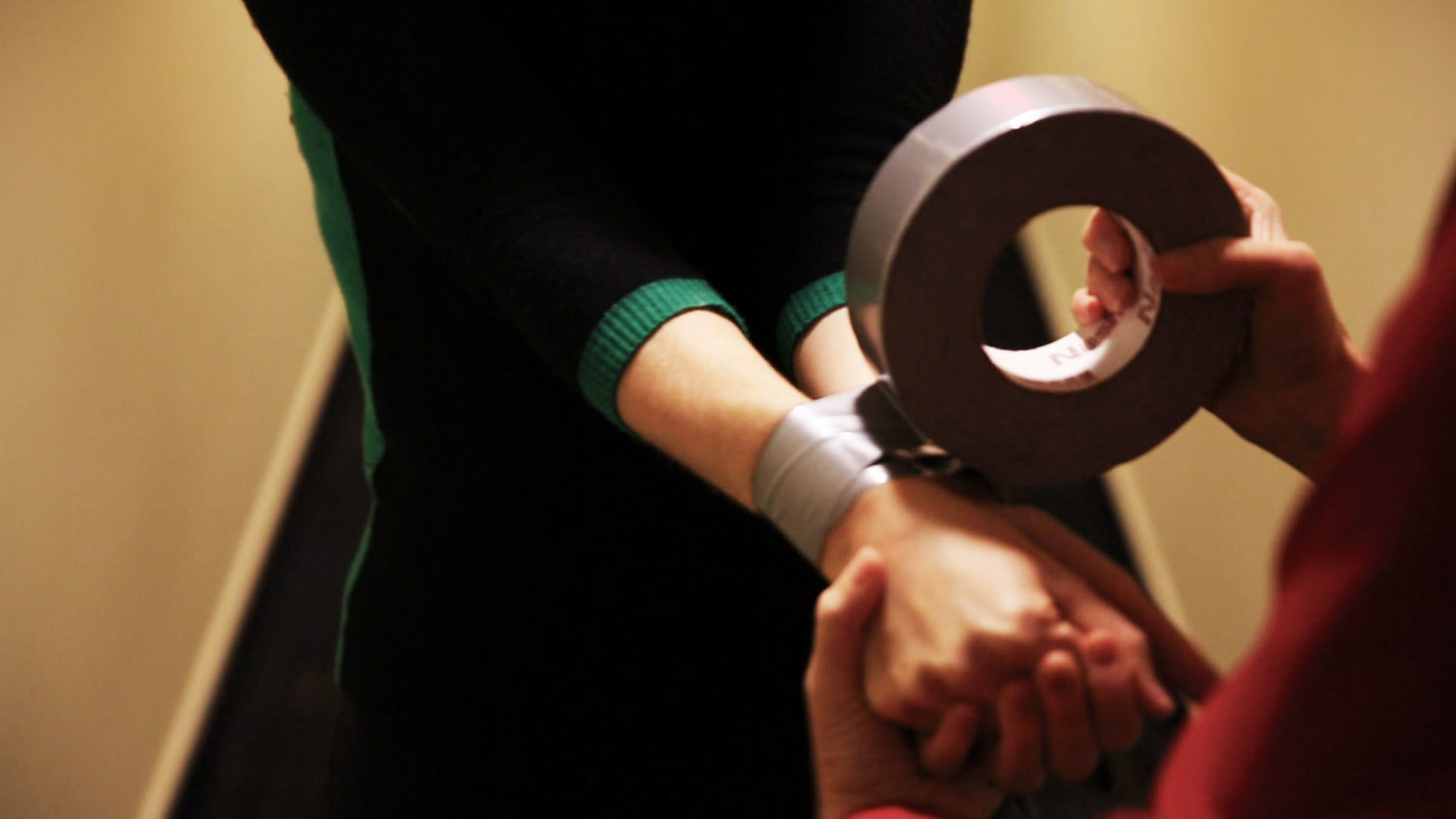 Tied up with duct tape