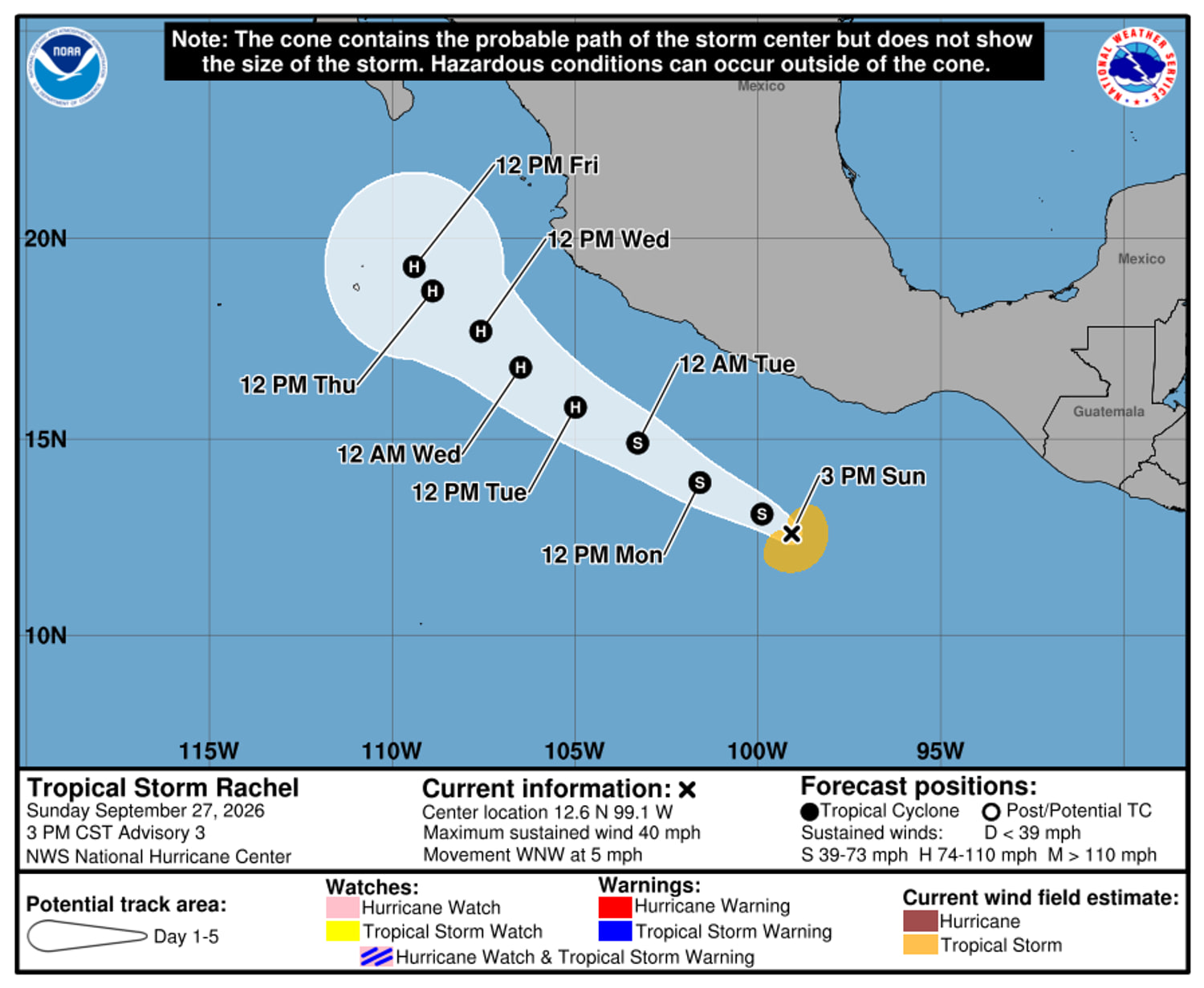 Se forma la tormenta tropical Rachel al sur del Pacífico mexicano