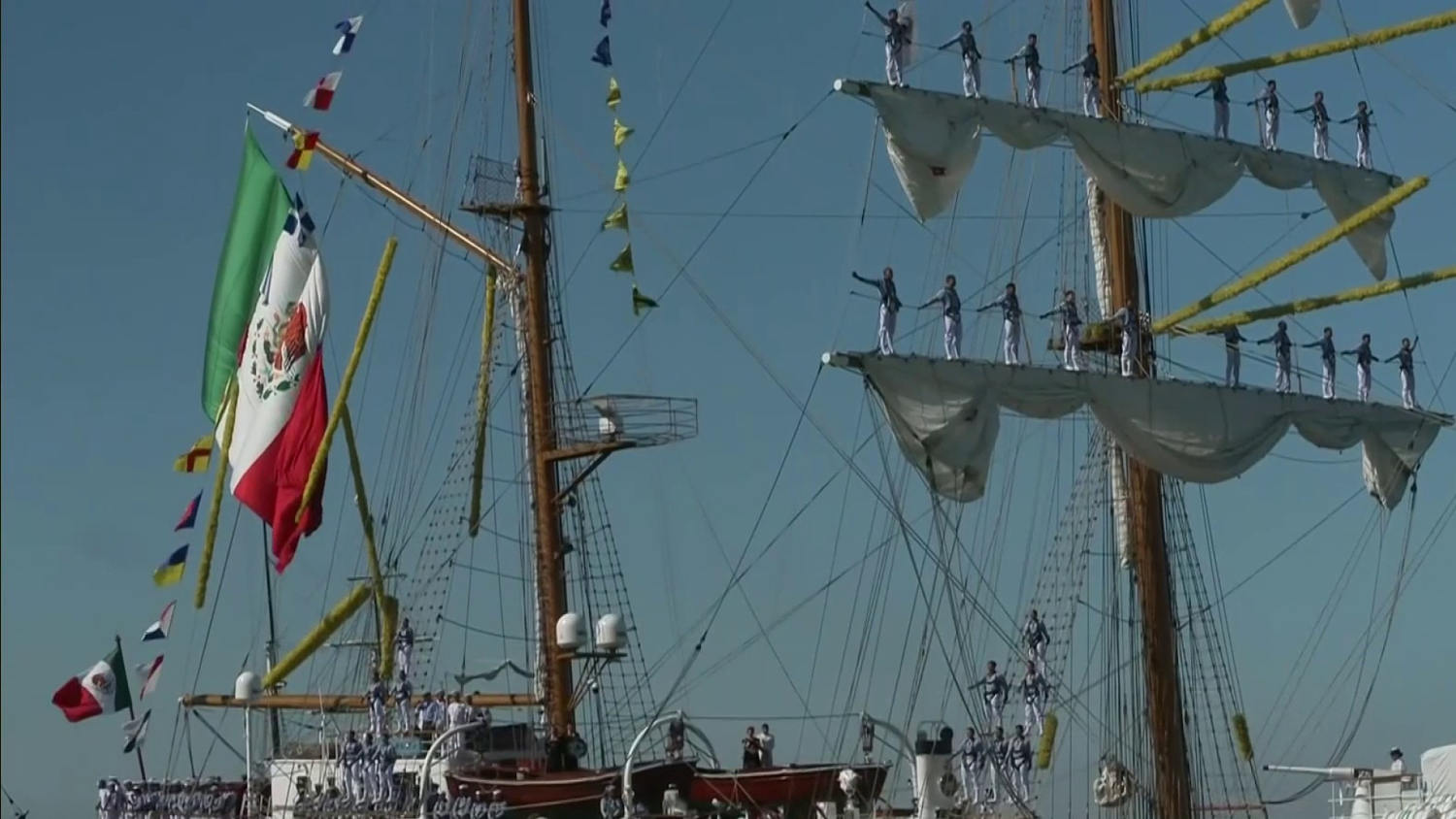 El buque escuela Cuauhtémoc llega a San Diego en su primera travesía tras el choque en Nueva York