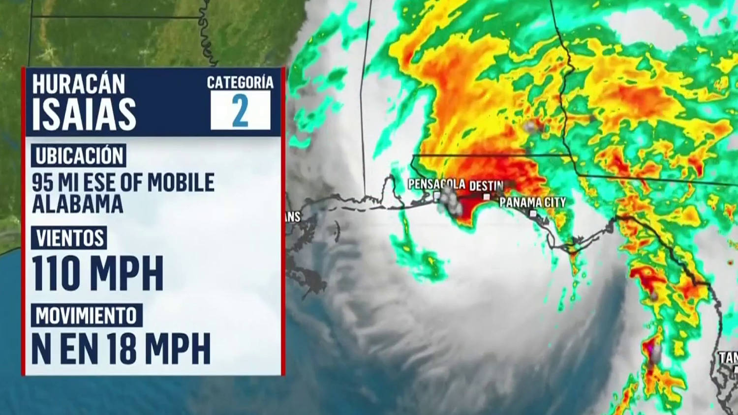El ojo del huracán de Isaías genera tranquilidad y silencio en Destin, Florida