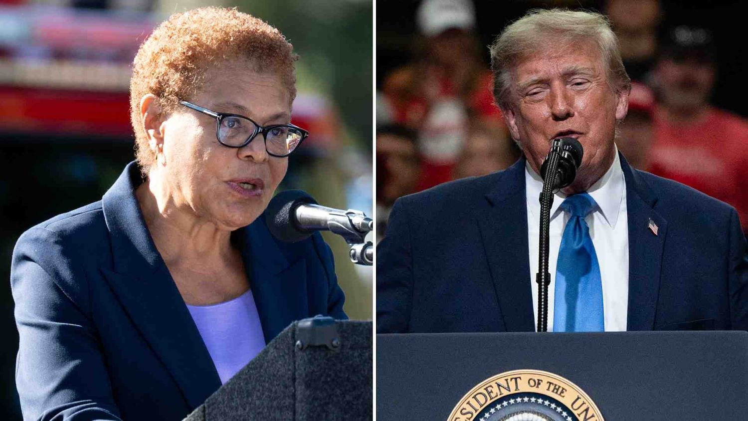 Karen Bass exige disculpa formal a Trump por declaraciones sobre destruir ciudades de California
