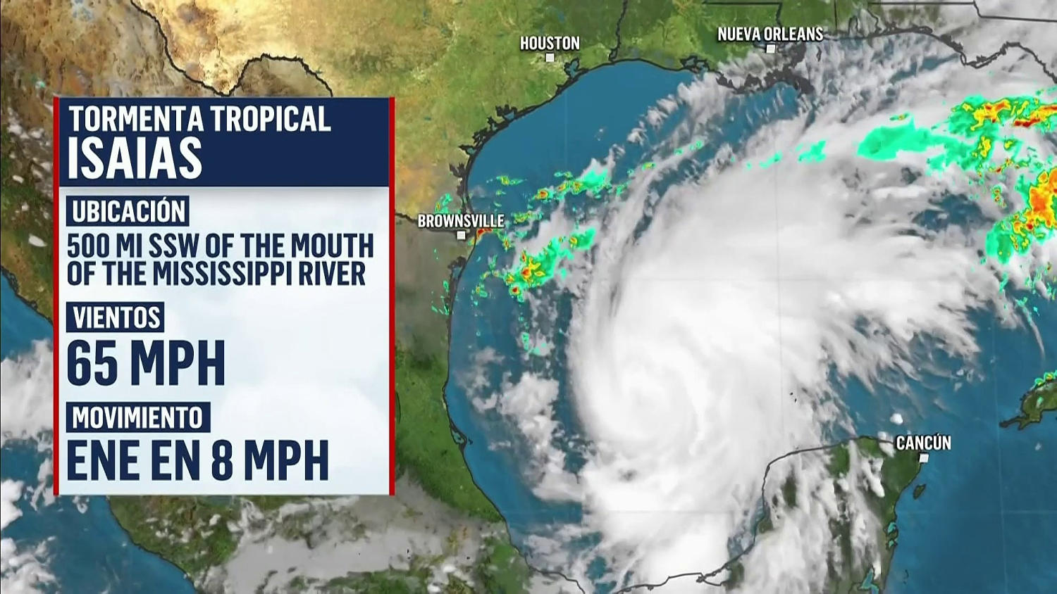 Hay dos escenarios posibles para el impacto de la tormenta tropical Isaías: Florida o Louisiana