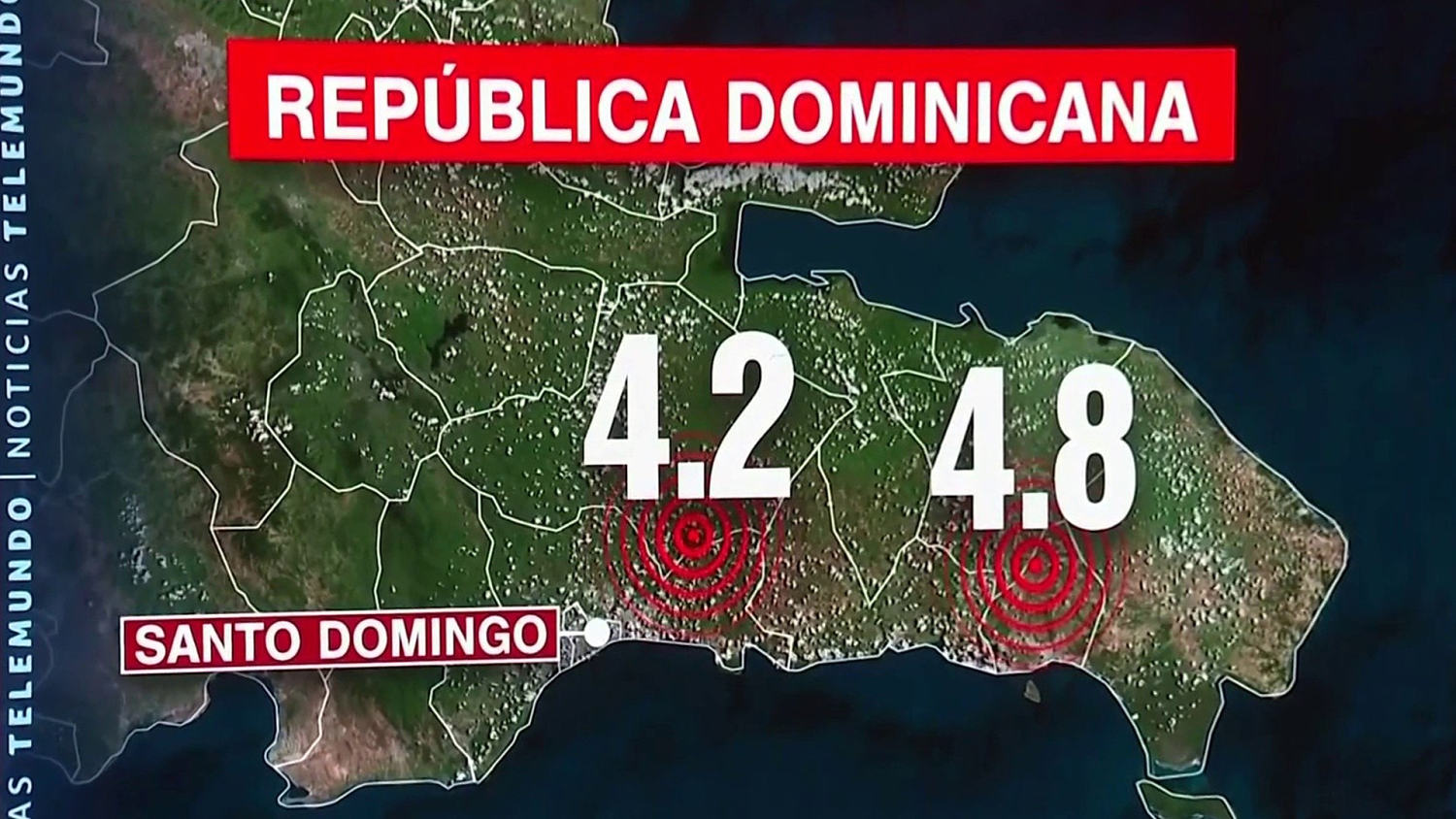 Un segundo sismo de magnitud 4.8 sacude República Dominicana en un mismo día
