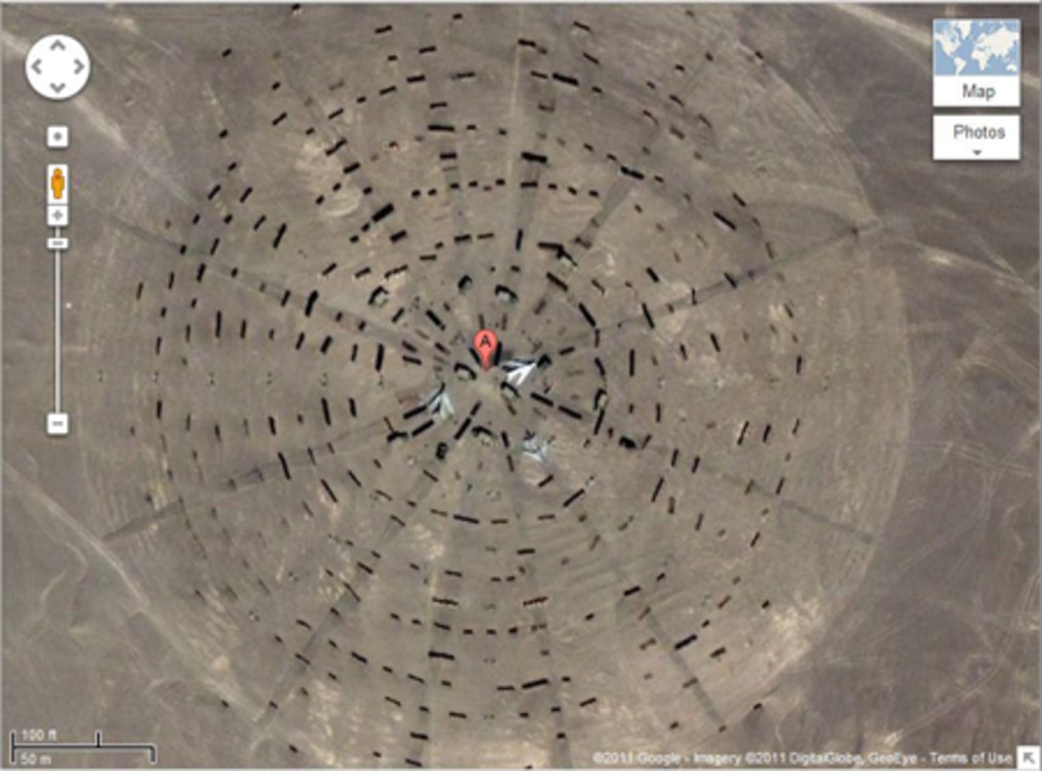 weird images on google maps pattern on the ground
