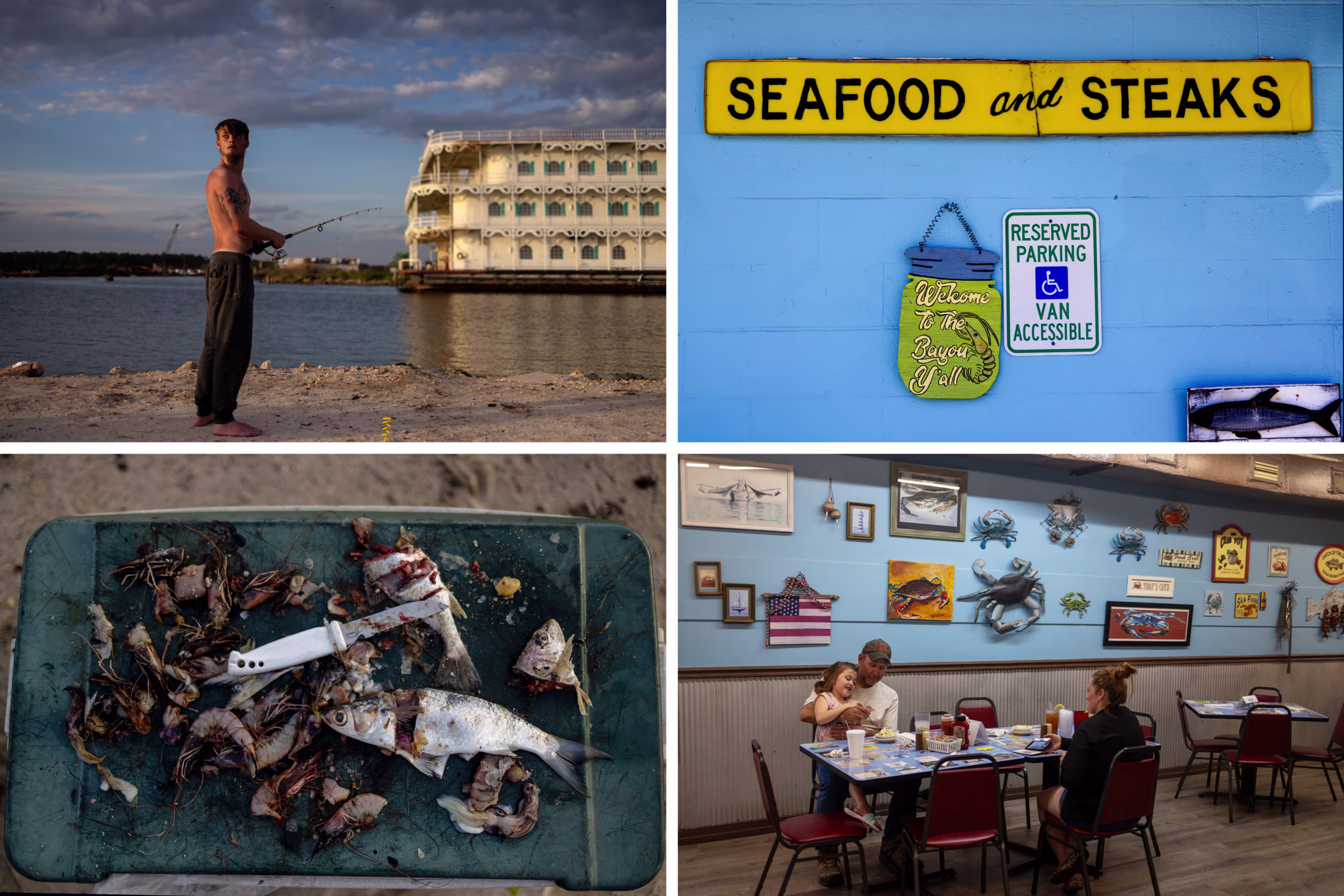 In Bayou La Batre, symbols of the seafood industry abound.