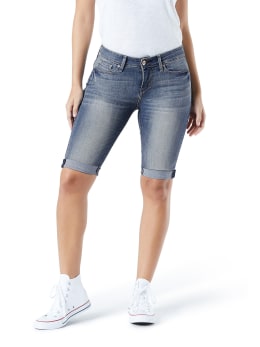 7 inch denim shorts womens