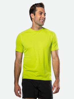 Mens NEON T-Shirt Moisture Wicking Exercise Tee Gym Basketball S