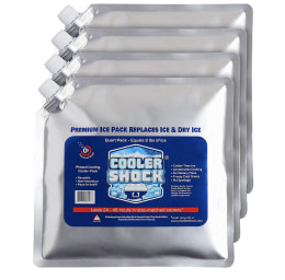 Cooler Shock Ice Packs for Cooler, Strong, Reusable, Premium Ice Pack and  Lunch Cooler Set for Long Term Use, Cools Faster Than Ice, 3 Pack