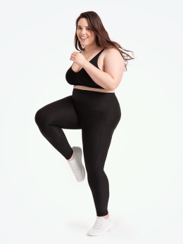 Forever 21 Women's Active High-Rise Leggings in Black, XL