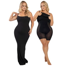 Women Shapewear Full Slip for Under Dresses Tummy Control Body Shaper Slip  Dress