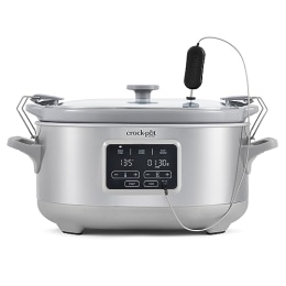 Crock-Pot 4-Quart Smudge Proof Stainless Round Slow Cooker at