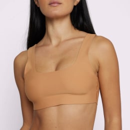 Starting Fresh Seamless Crop Top In Latte • Impressions Online Boutique