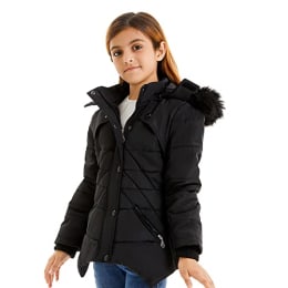  FARVALUE Womens Water-reprllent Winter Coat Thicken Puffer  Jacket Warm FLeece Lined Parka with Fur Hood Black Medium : Clothing, Shoes  & Jewelry