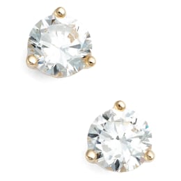 Nordstrom Gift Boxed One Carat Cubic Zirconia Stud Earrings