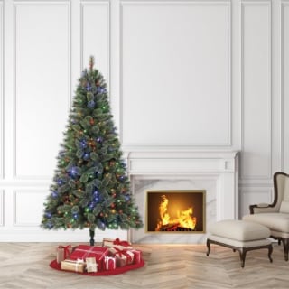 Holiday Time Pre-Lit 7.5' Liberty Pine Artificial Christmas Tree, Color Changing-Lights