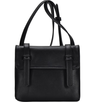 Flap Faux Leather Crossbody Bag