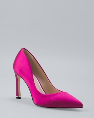 White House Black Market Satin Pumps