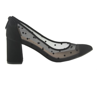 Holly - Black Dot Mesh