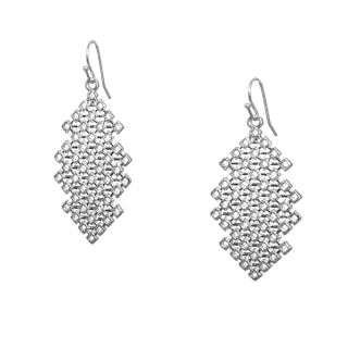 Marlyn Schiff Diamond Shape Mesh Metal Earring