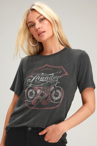 Lulu's Thunder Washed Graphic Tee