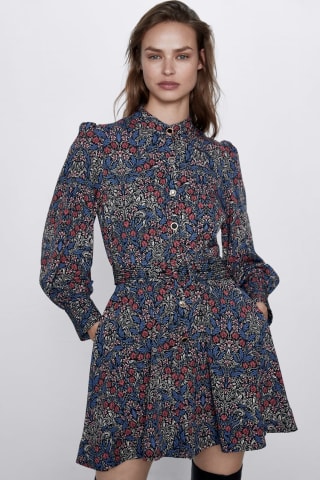 Zara Printed Mini Dress