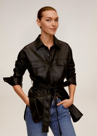 Mango Faux Leather Jacket