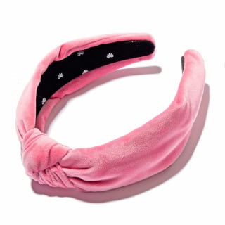 Lele Sadoughi Lipstick Pink Velvet Headband