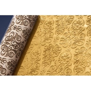 Christmas Wooden Rolling Pins, Engraved Embossing Rolling Pin with Flower Pattern for Baking Embossed Cookies, Cute Rolling Pin Kitchen Tool for Kids and Adults Large