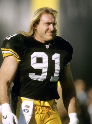 GAMEDAY 93 FLEER #42 KEVIN GREENE PITTSBURGH STEELERS