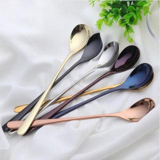 Articture Dubai Dessert Spoon 7 Piece Set Colorful Cutlery Plated Stainless Steel Dinnerware Fancy Flatware