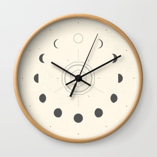 Moon Phases Light Wall Clock
