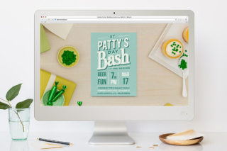 St. Patty's Vintage Poster St. Patrick's Day Online Invitations