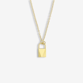 Victoria Emerson Love Lock Gold Necklace