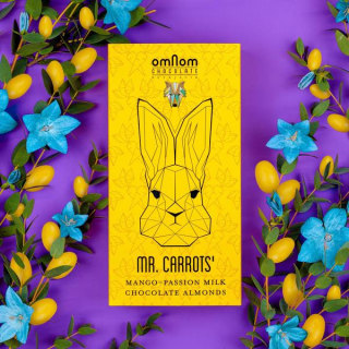Mr. Carrot's Mango-Passion Milk Chocolate Almonds