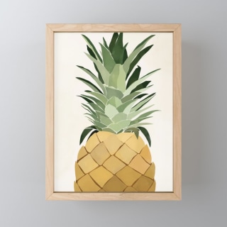 Pineapple Framed Mini Art Print