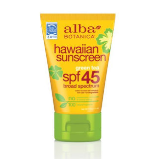 Alba Botanica Aloe Vera Hawaiian SPF 45 Sunscreen, 4 oz.