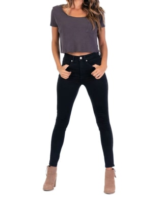 REVTOWN HIGH-RISE SKINNY JEANS Jet Black