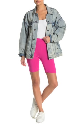 GOOD LUCK GEMSolid High Waisted Biker Shorts