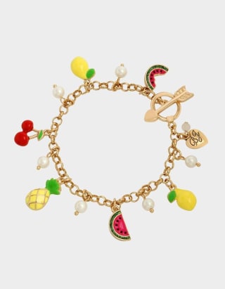 Mixed Fruit Charm Bracelet