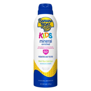 Banana Boat Kids Mineral Enriched Sunscreen Spray SPF 50+, 6 oz