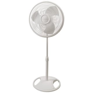 Lasko 16" Oscillating 3-Speed Pedestal Fan, S16200, White