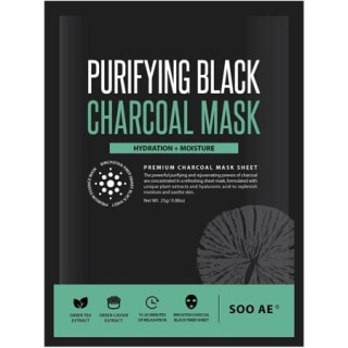 Soo'AE Purifying Black Charcoal Mask Hydration + Moisture, 0.88 oz