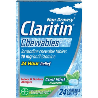 Claritin Allergy Medicine, Antihistamine, Cool Mint Chewable, 24 Ct